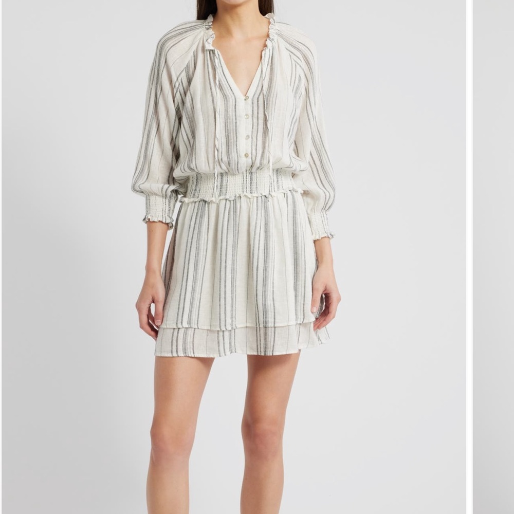 Rails Dress - white and blue with a slight shimmer